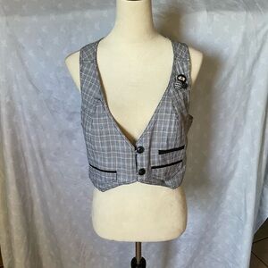 Gray Plaid Women's Vest